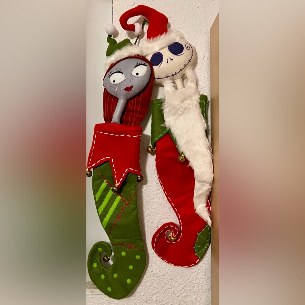 Vintage Disney The Nightmare Before Christmas Jack Skellington & Sally Stockings